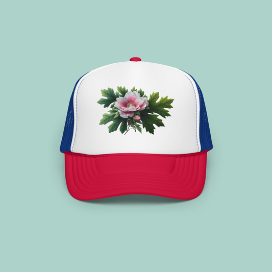Mugunghwa & Oak Leaf Foam Trucker Hat