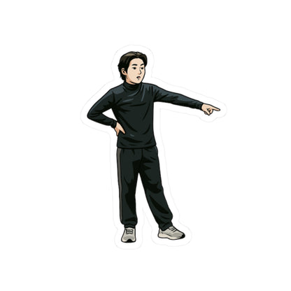 BTS Suga Pointing in the Dance Practice Room — Vinyl Sticker