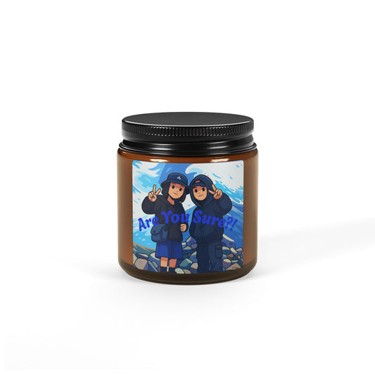 Scented Soy Candle - "Are You Sure?!" (4 oz, amber jar) | BTS Bangtan Sonyeondan, AYS2, 3 fragrances plus unscented options