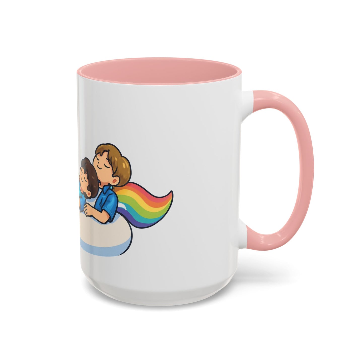 Rainbow Unicorn Float with BTS Jimin and Jungkook Mug | BTS duo Coffee Cup (15oz)