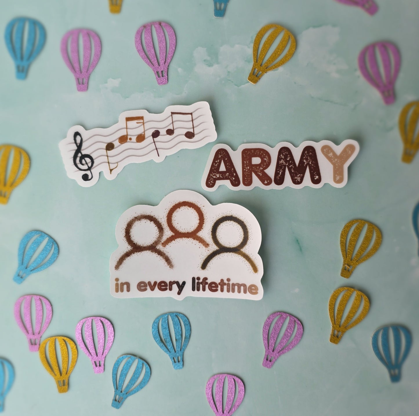Black ARMY/Music Sticker Pack