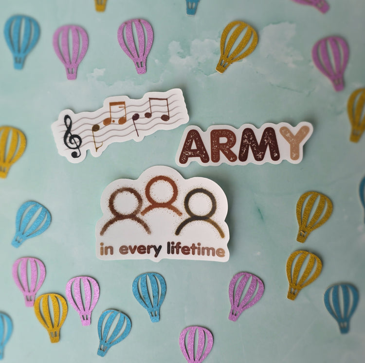 Black ARMY/Music Sticker Pack