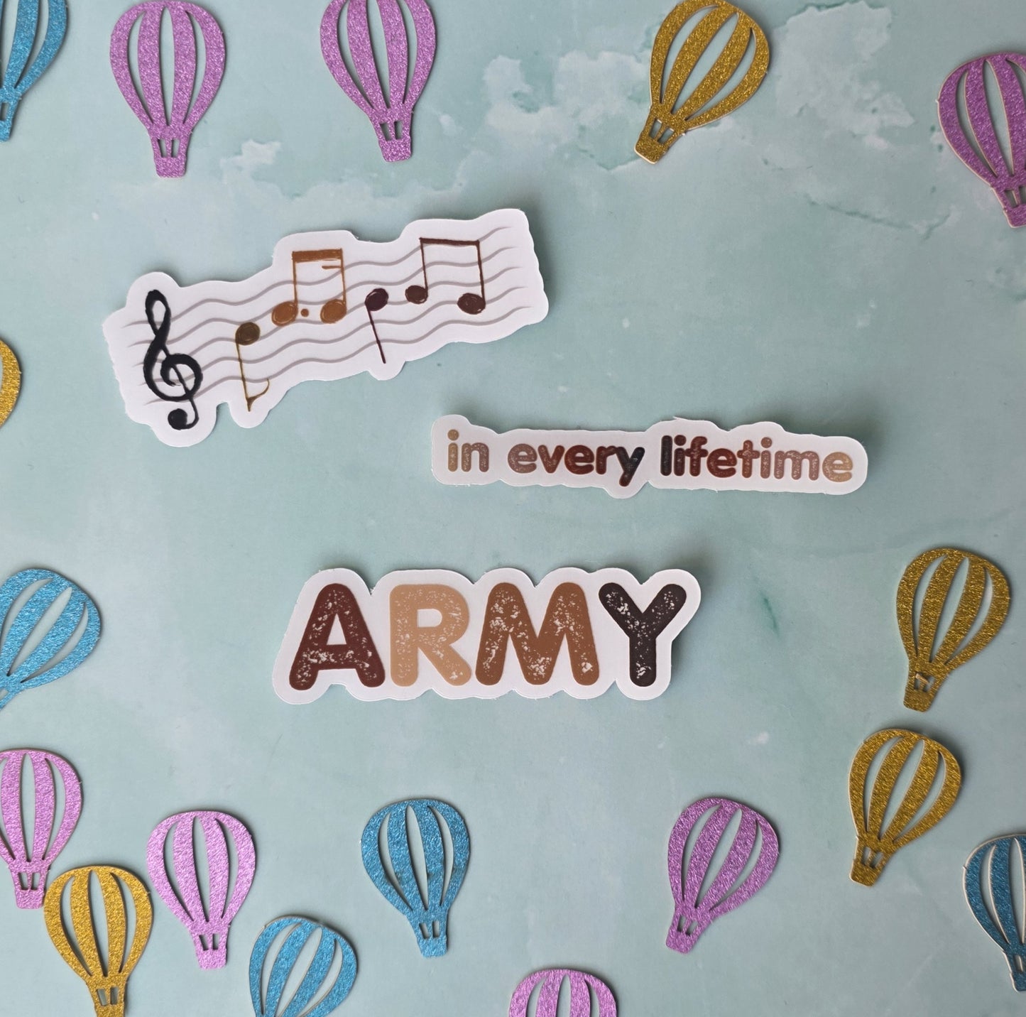 Black ARMY/Music Sticker Pack