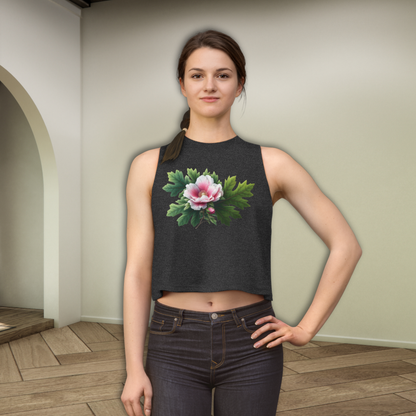 Mugunghwa & Oak Leaf Lightweight Women's Crop Tank