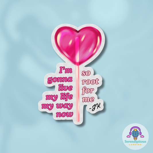 Root for Me Lollipop Sticker