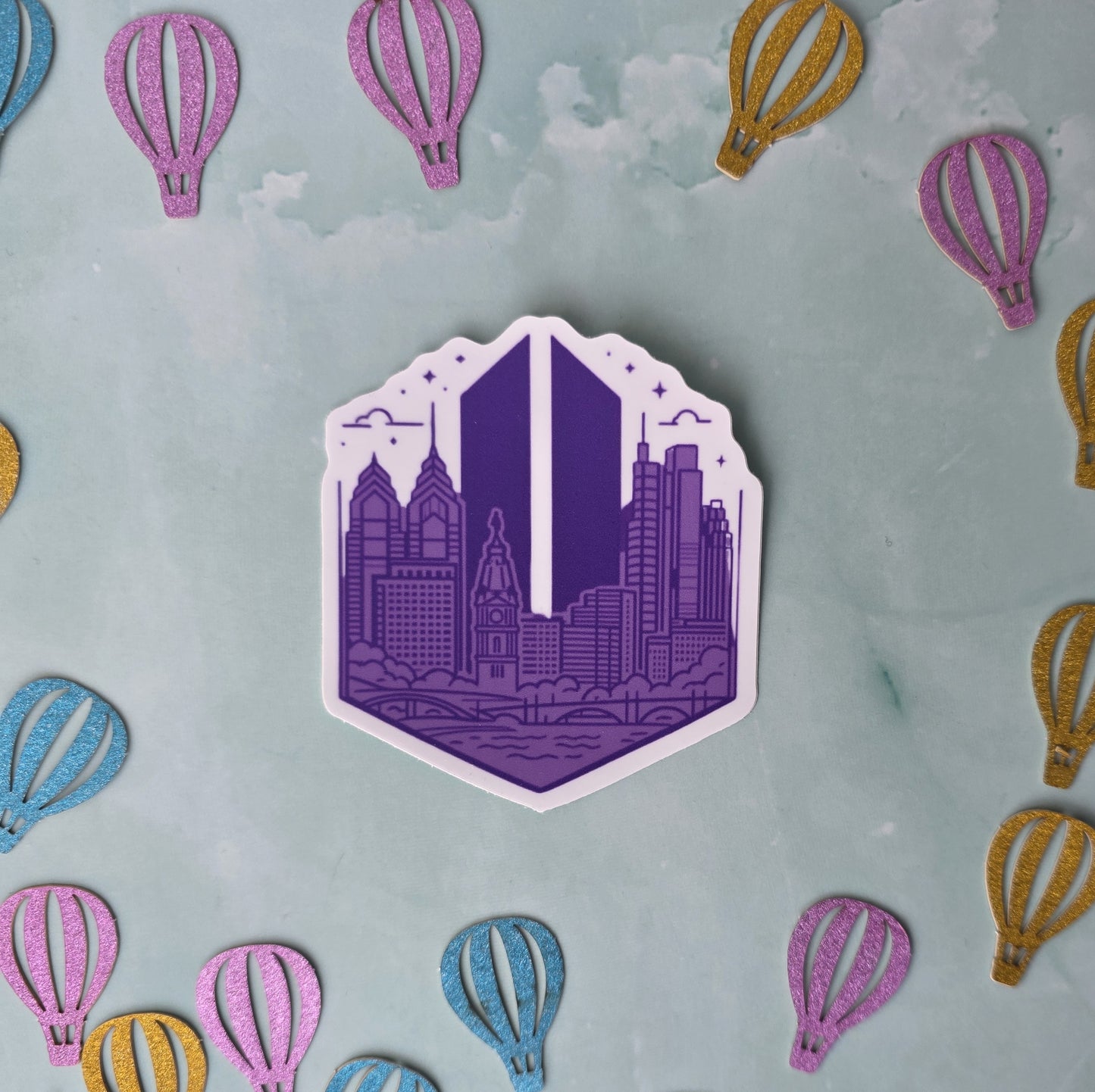 Philadelphia Bangtan Army Sticker (3")(unofficial, fanmade)