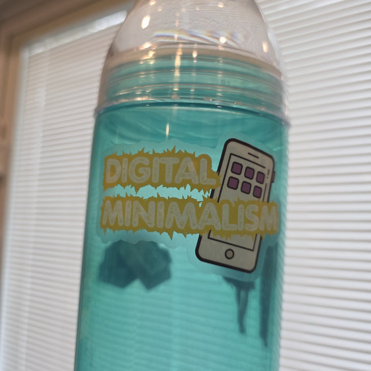 Digital Minimalism Clear Sticker