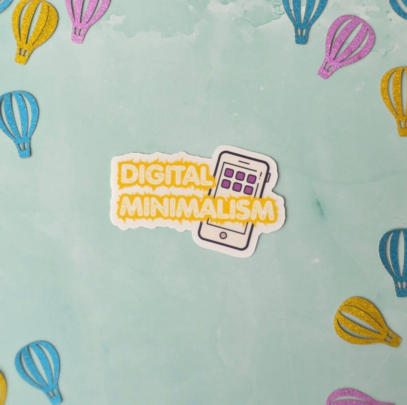 Digital Minimalism Clear Sticker