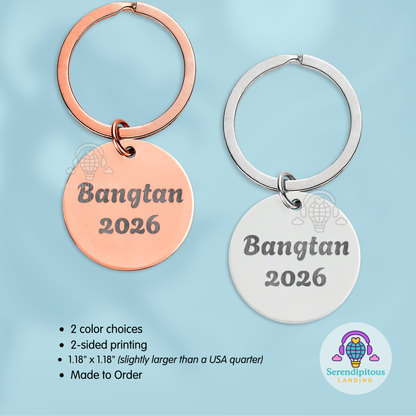 Bangtan 2026 Bulletproof Token Keychain