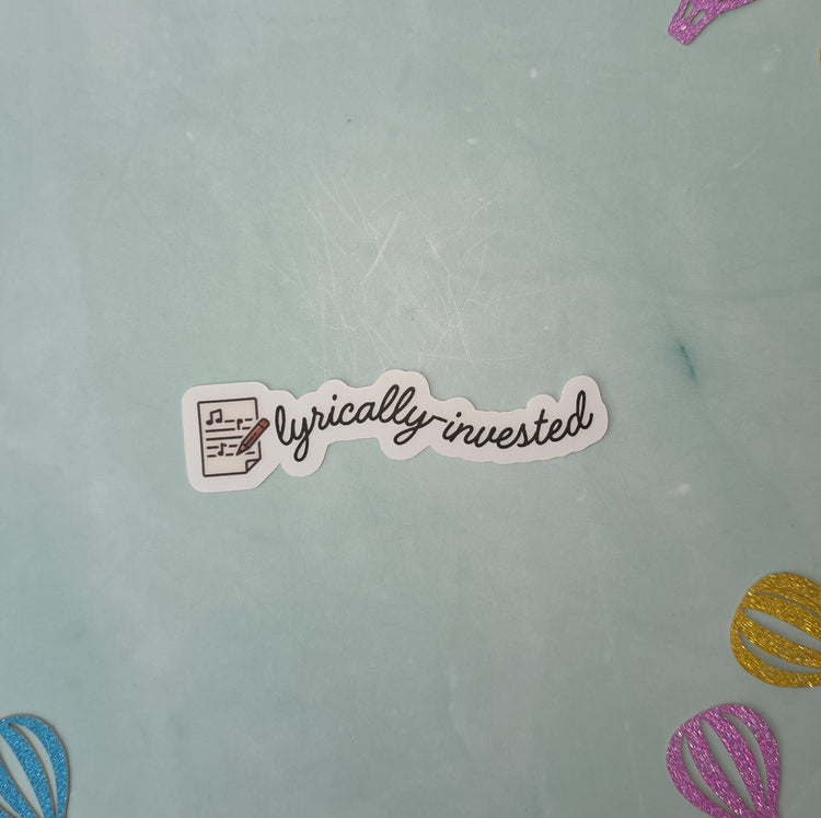 Lyrically-Invested Clear Sticker