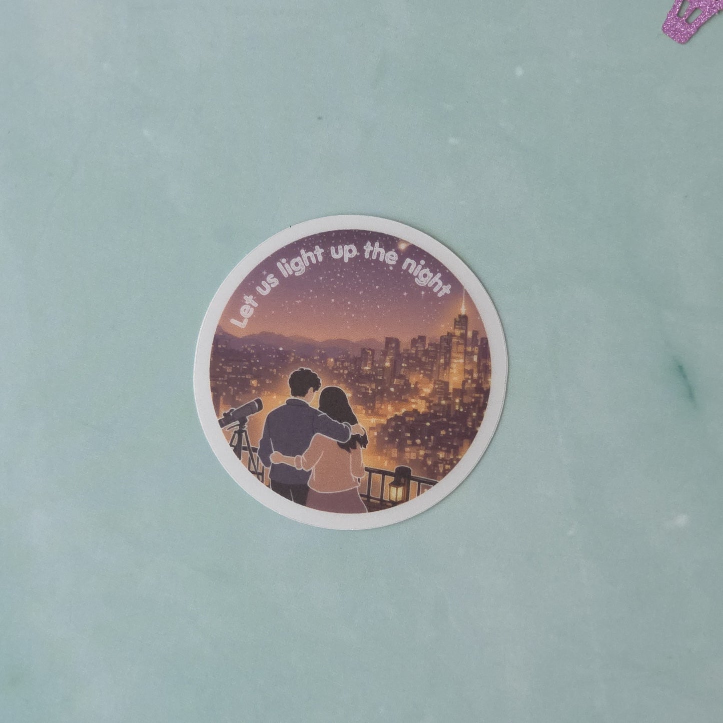 Mikro Night Sticker (2", clear, round)