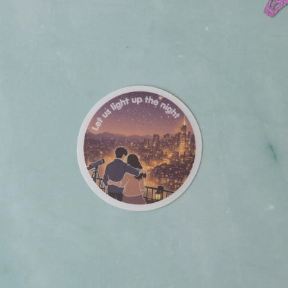 Mikro Night Sticker (2", clear, round)