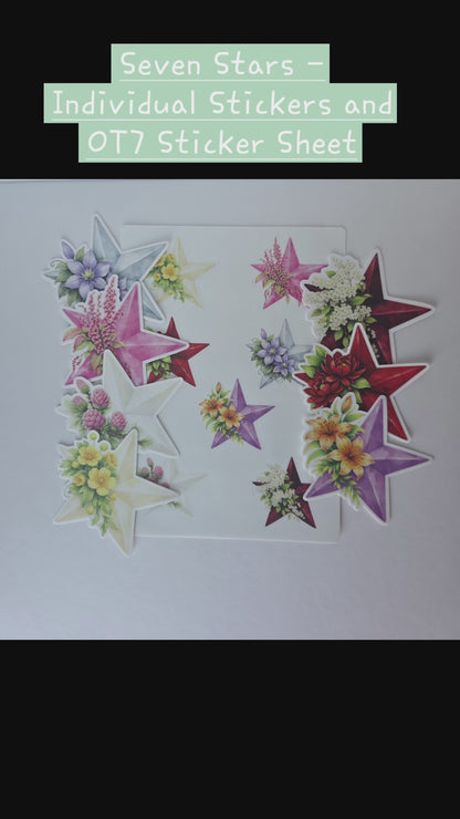 Seven Stars Sticker Collection - Individual Bias Decals & OT7 Sticker Sheet