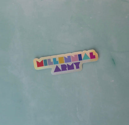 Millennial Army Holographic Sticker