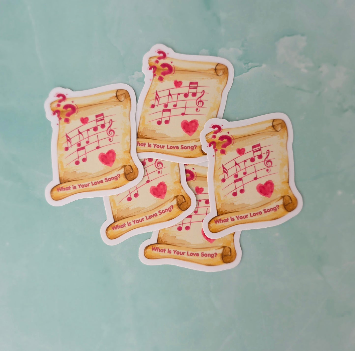 What is Your Love Song Scroll Sticker