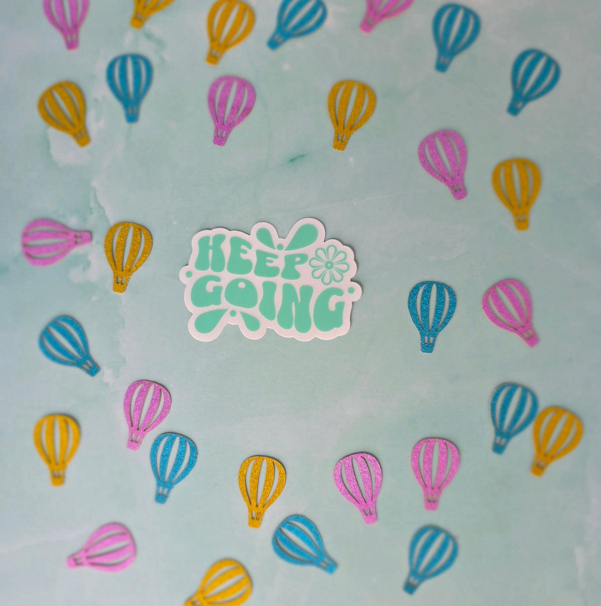 Keep Going Sticker (3", clear vinyl)