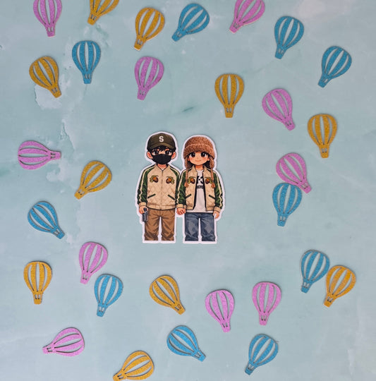 V & Jungkook in Hobi Gear Sticker (3")
