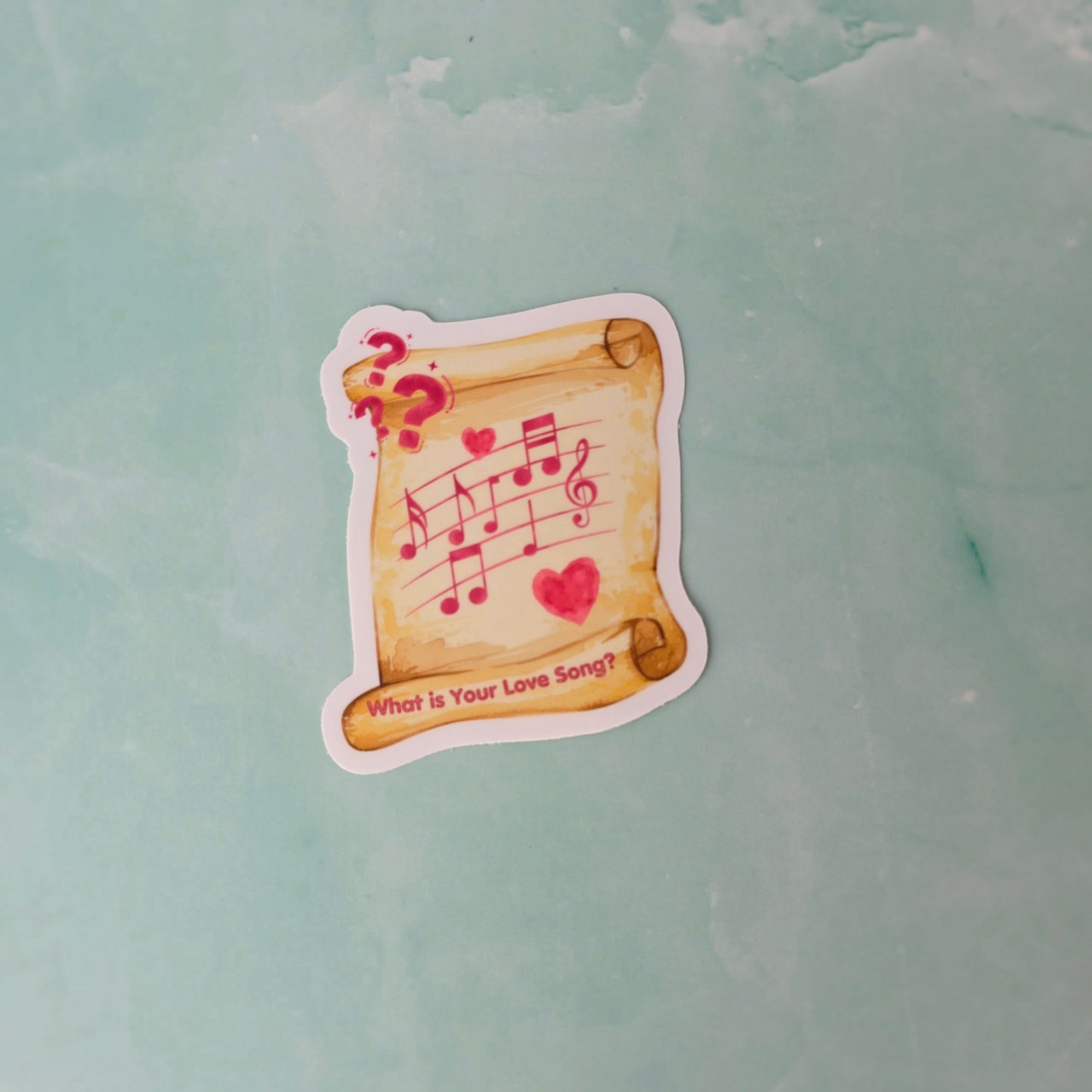 What is Your Love Song Scroll Sticker