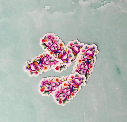 GBAD Floral Bird Sticker