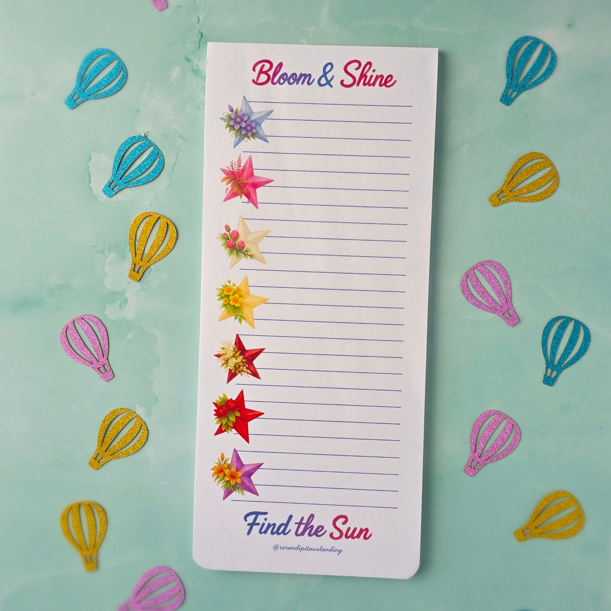 Bloom & Shine Notepad (3.5” x 8.5”, 50 sheets)