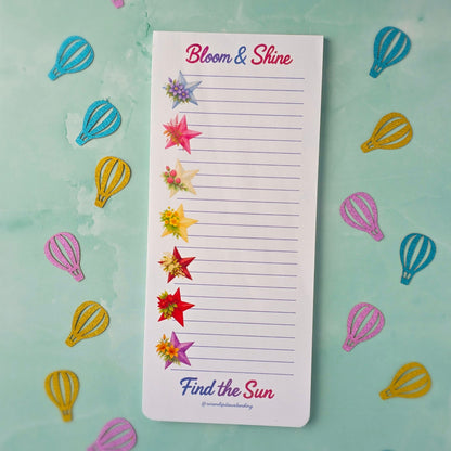 Bloom & Shine Notepad (3.5” x 8.5”, 50 sheets)