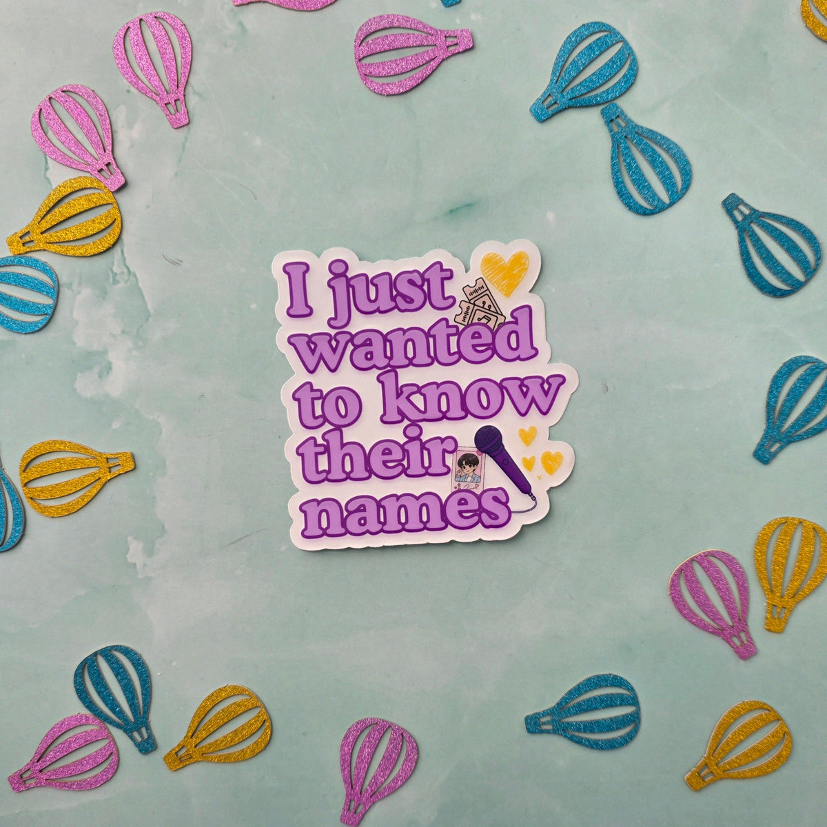 Just Their Names Sticker (Clear, 3")