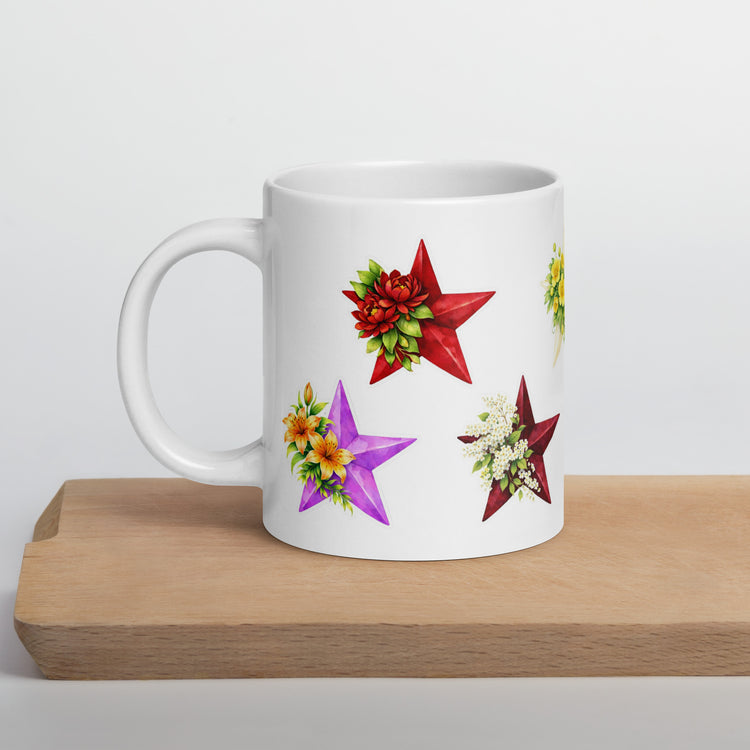 Seven Stars Mug | Serendipitous Landing | unofficial fan-designed Bangtan-inspired merchandise