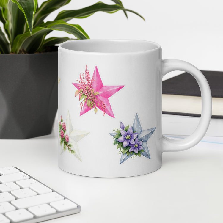 Seven Stars Mug | Serendipitous Landing | unofficial fan-designed Bangtan-inspired merchandise